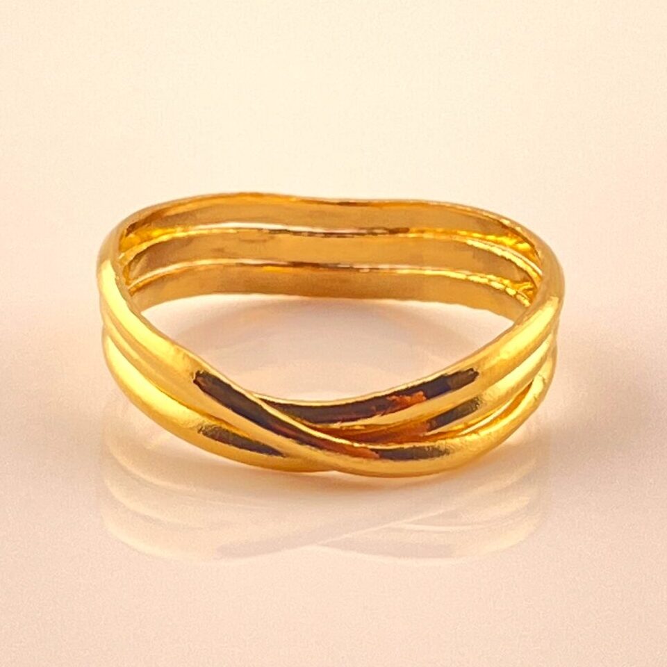 Triple curve ring 13号  3.17g