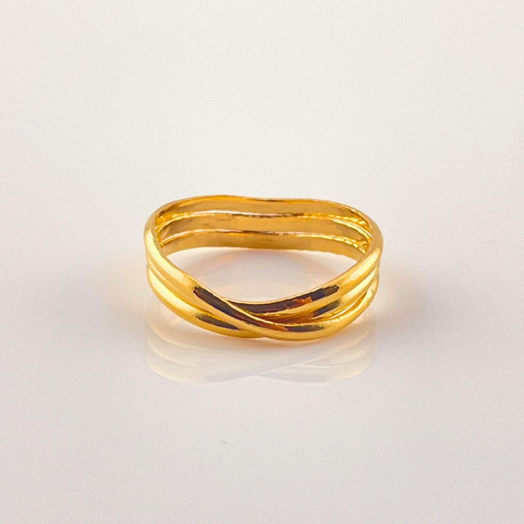 Triple curve ring 13号  3.17g