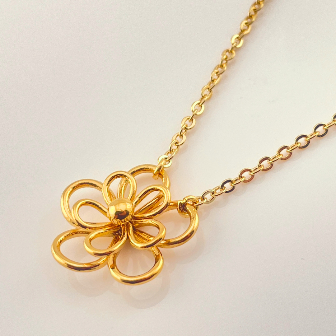 Flower loop necklace　4.30ｇ